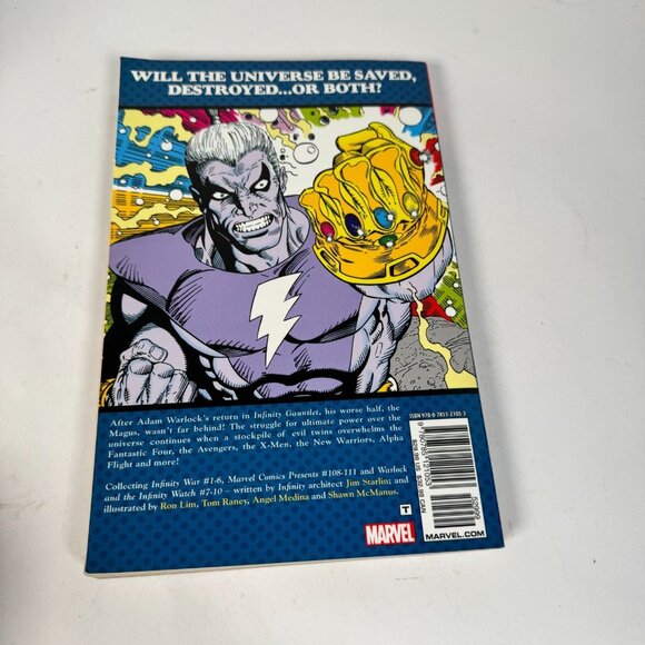 The Infinity War Jim Starlin 7th Printing 2018 Superheroes Marvel Comics PB Book - Picture 4 of 10